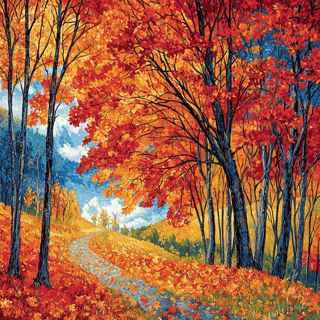 Vincent Van Gogh Inspired Colors Of Autumn Painting Number Kit
