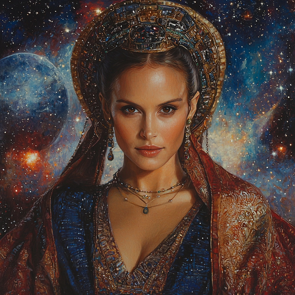 Natalie Portman: Galactic Majesty To Earthly Elegance Numbered Painting Kits