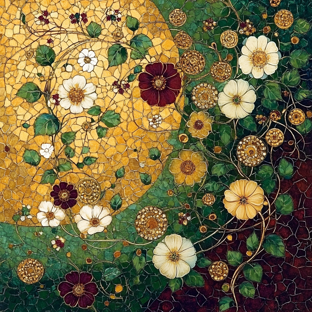 Gustav Klimt Inspired Golden Floral Dream Painting by numbers kit