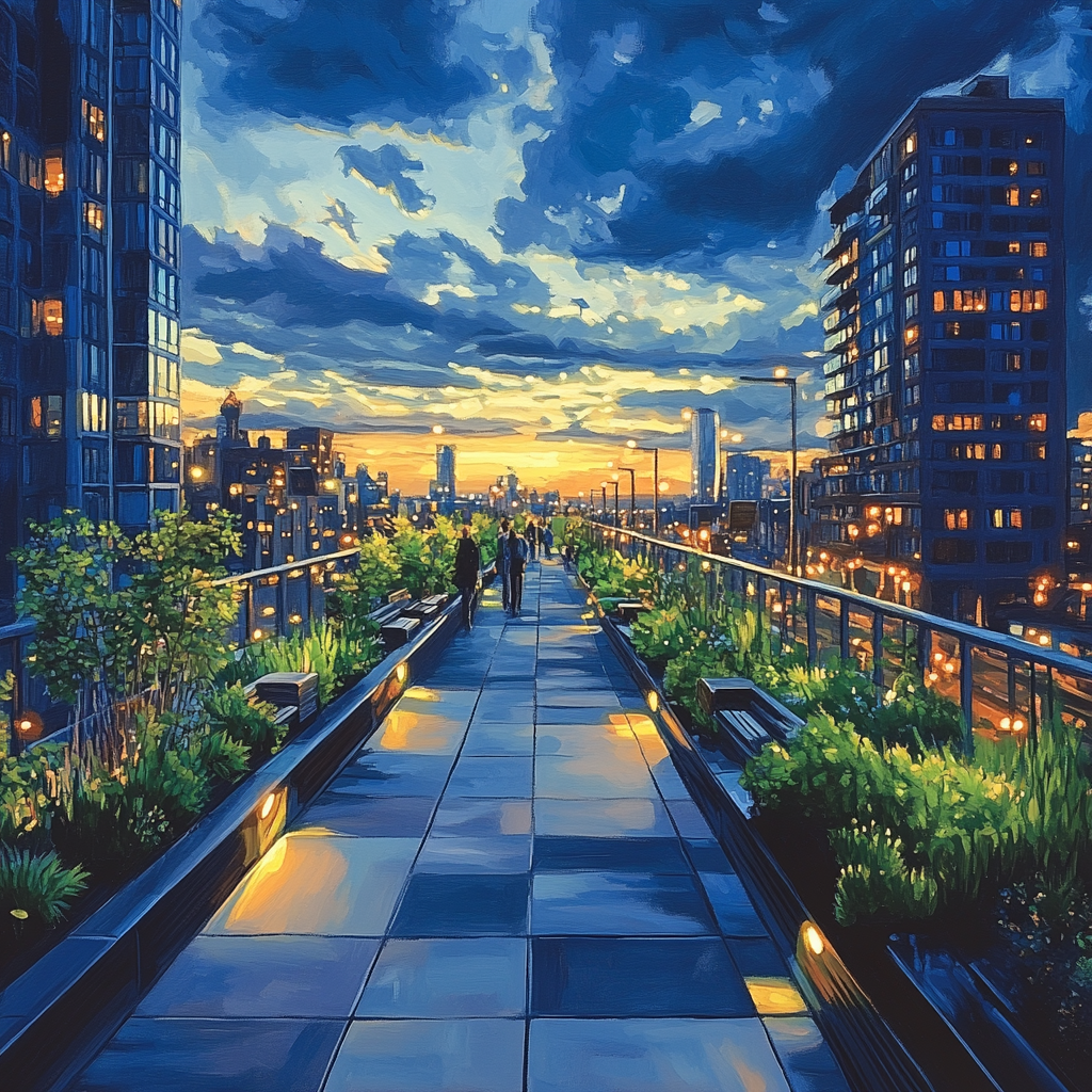 Seoullo 7017 Skygarden Seoul South Korea Paint by numbers kits