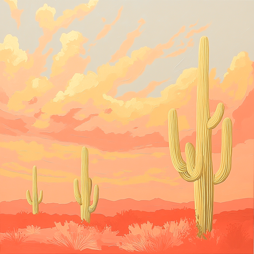 Georgia OKeeffe Inspired Desert Sunrise DIY paint by numbers