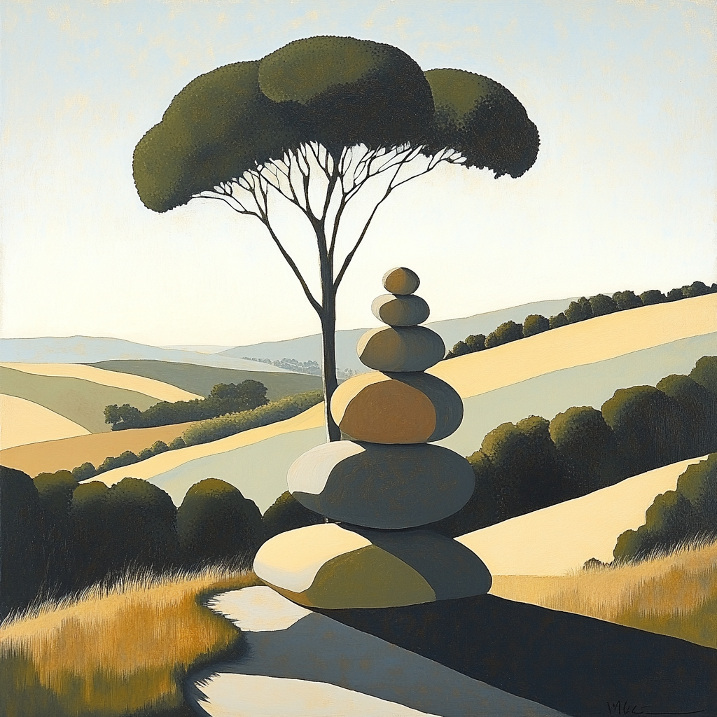 Paul Cézanne Inspired Mountain Pass Paint by numbers kits