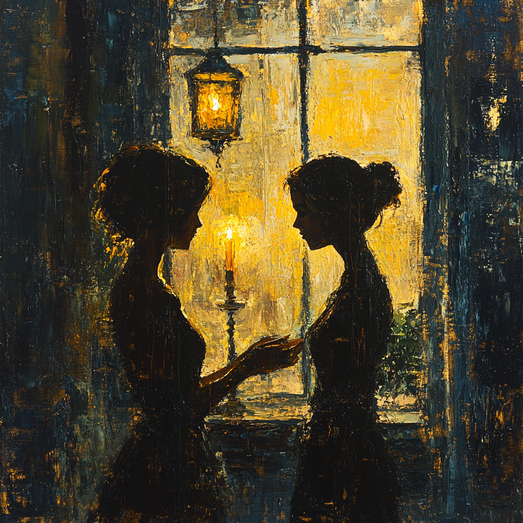 Rembrandt Inspired Candlelit Conversation Numbered painting kits