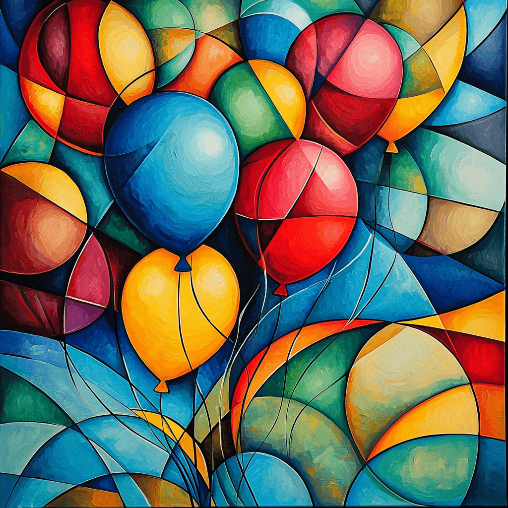 Wassily Kandinsky Inspired Balloons In Abstract Paint By Numbers Kits