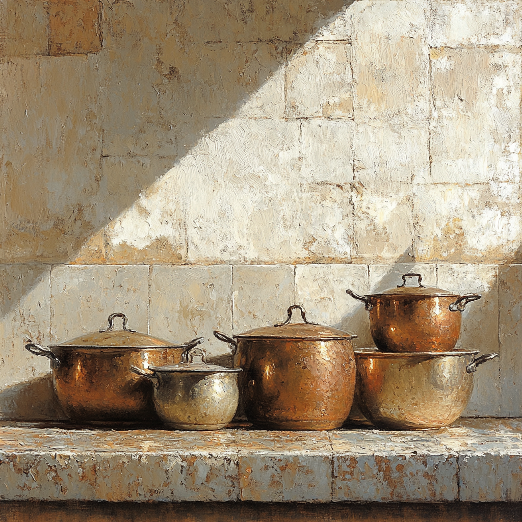 Diego Velázquez Inspired Copper Cookware Composition DIY paint by numbers