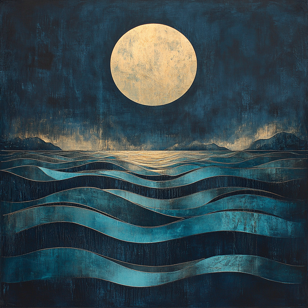 Max Ernst Inspired Celestial Tide Abstraction Numbered painting kits