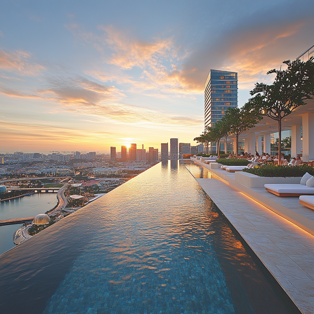 Marina Bay Sands SkyPark View Singapore painting number kit