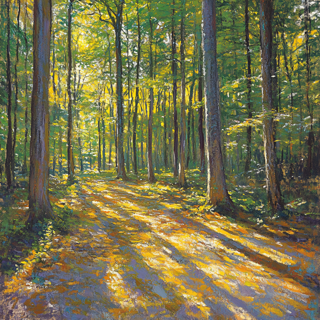Edgar Degas Inspired Forest Light Dance paint by number
