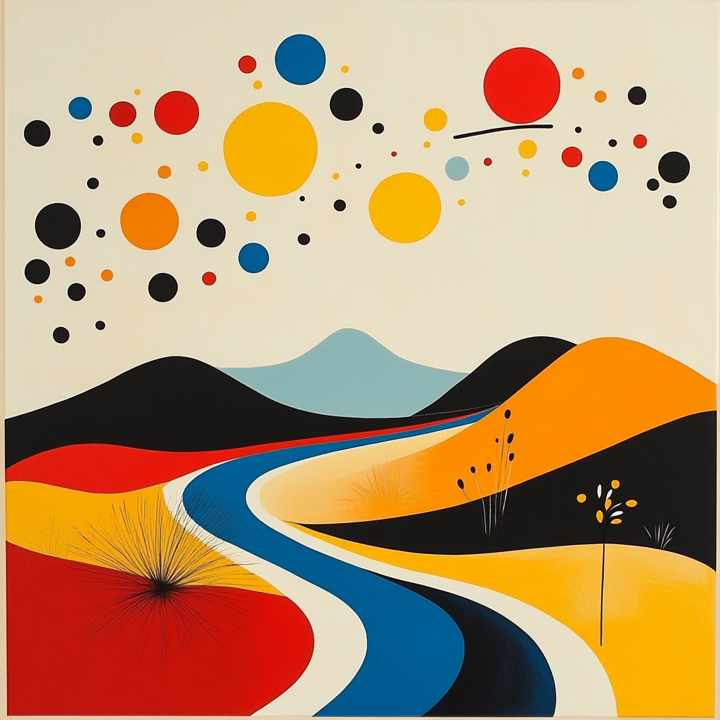 Joan Miró Inspired Dreamlike Landscape Paint by numbers kits