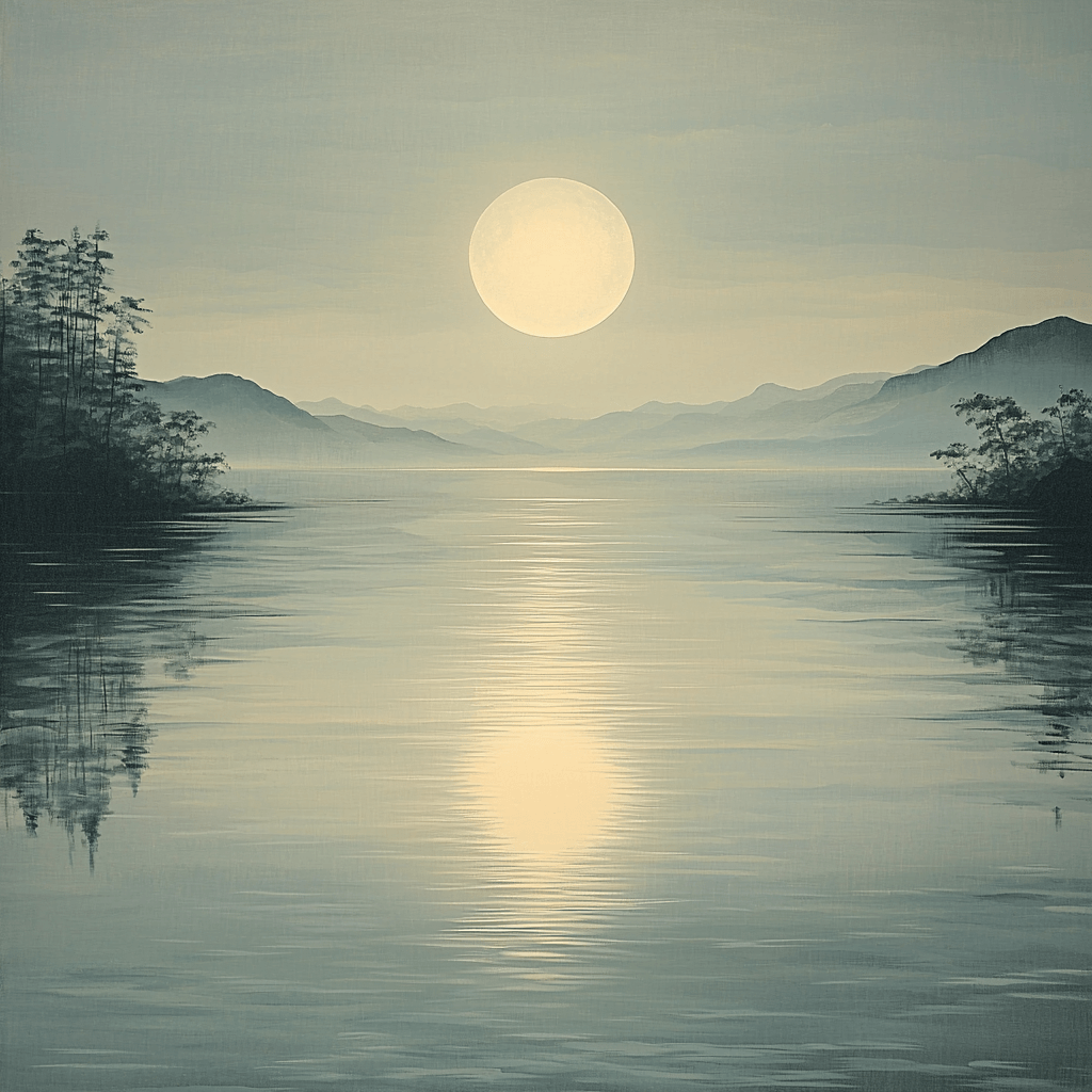 Zhao Mengfu Inspired Elegance Of Lunar Reflections Number Painting