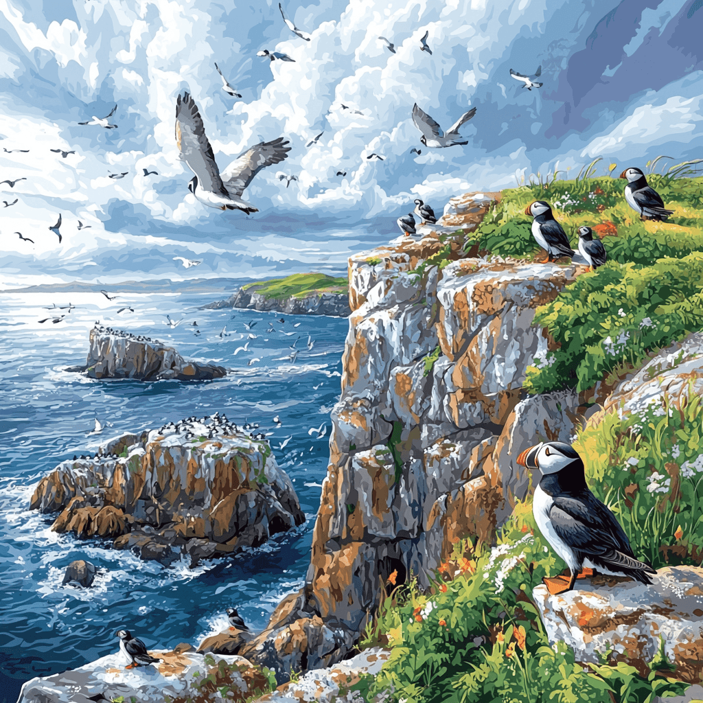 Puffin Island - Wales Paint By Numbers Kits