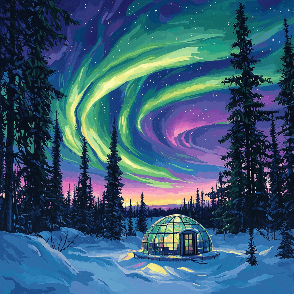 Lapland Northern Lights - Finland Paint By Numbers Kits