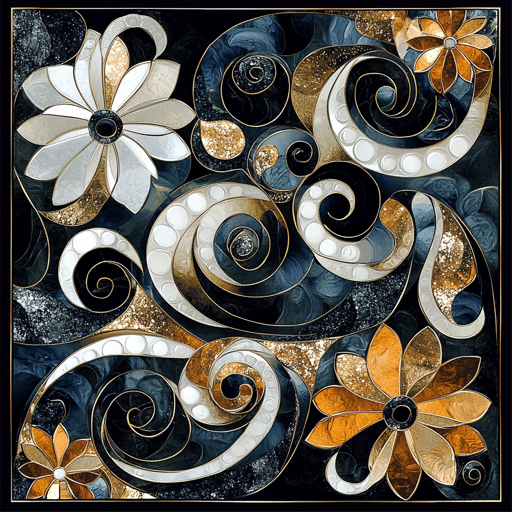 Gustav Klimt Inspired Luminous Reflections Paint By Numbers Art