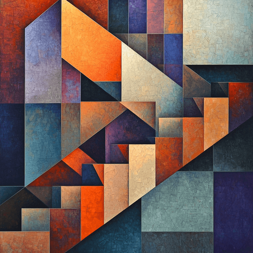 Paul Cézanne Inspired Geometric Twilight Paint By Numbers