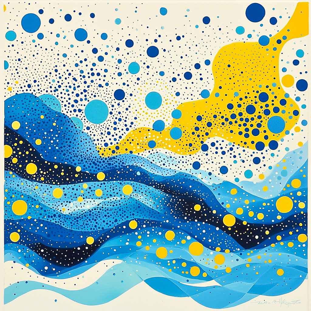 Yayoi Kusama Inspired Cosmic Dots Euphoria DIY Paint By Numbers