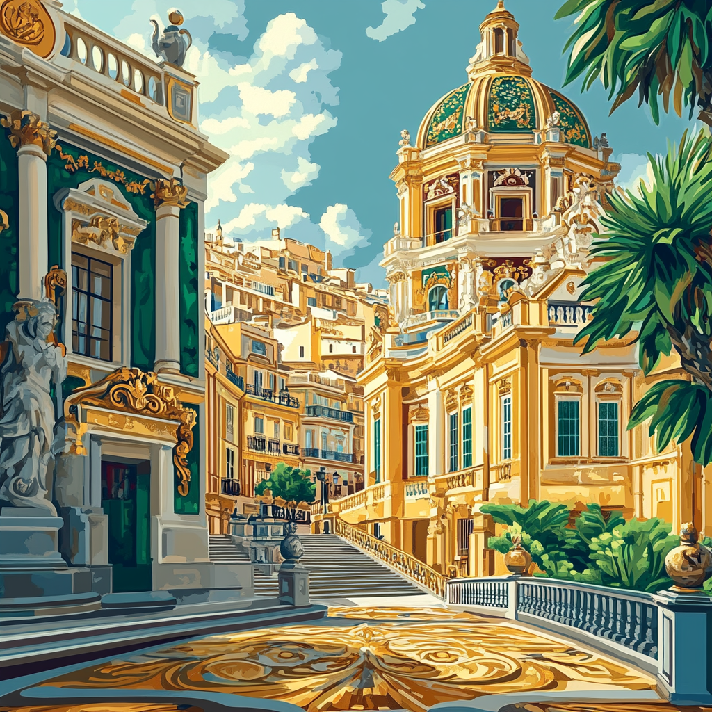 Gustav Klimt Inspired City Of Gold Paint by numbers kits