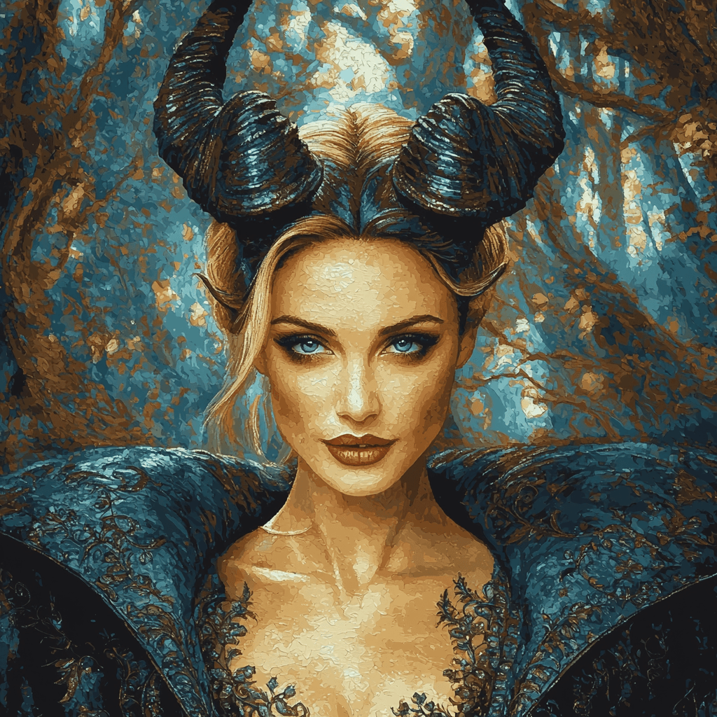 Angelina Jolie: The Guardian Of Humanity As Maleficent DIY Paint By Numbers