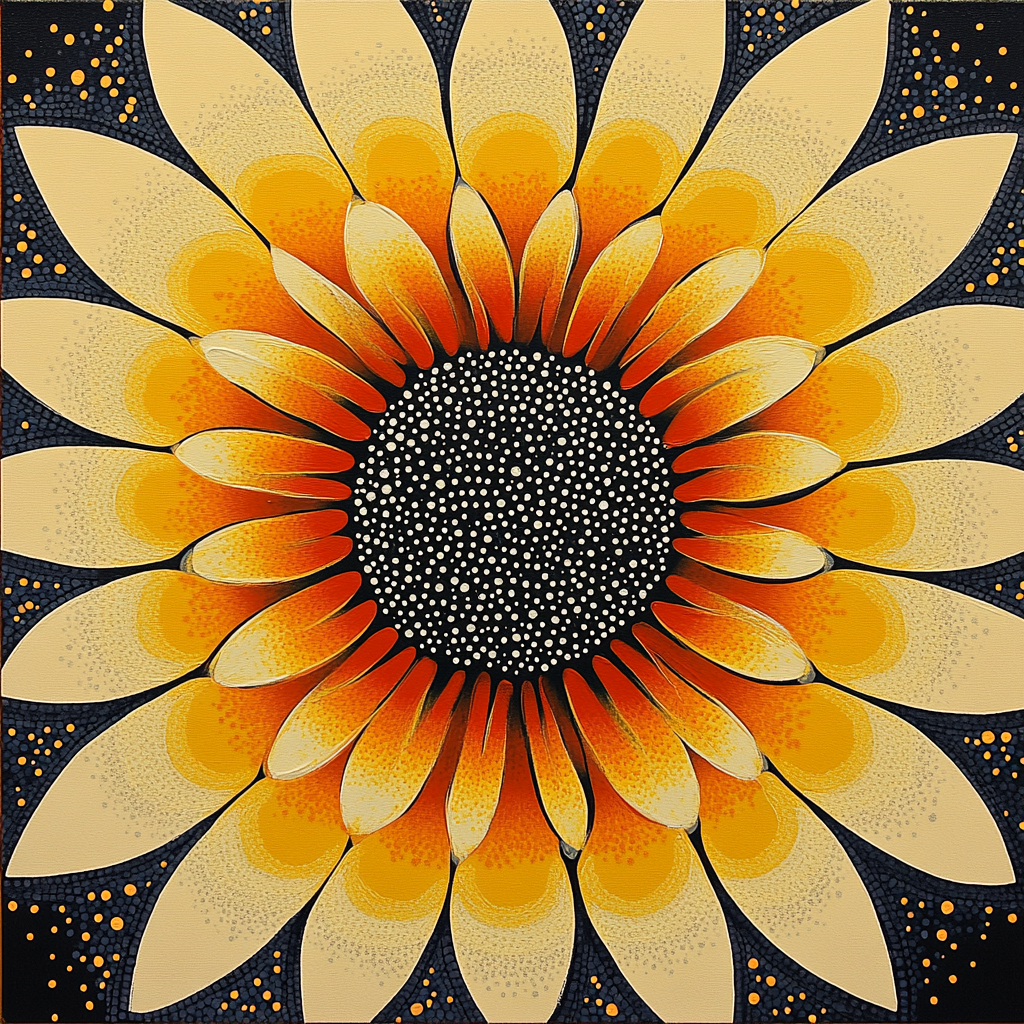 Yayoi Kusama Inspired Solar Bloom Paint by numbers kits