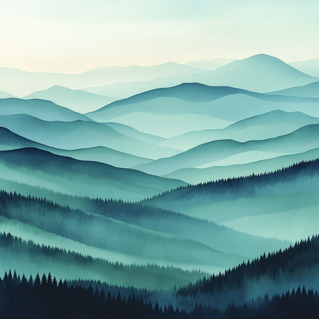 Mark Rothko Inspired Mountain Mist paint by color