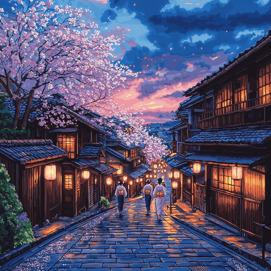 Gion District - Kyoto Paint By Number