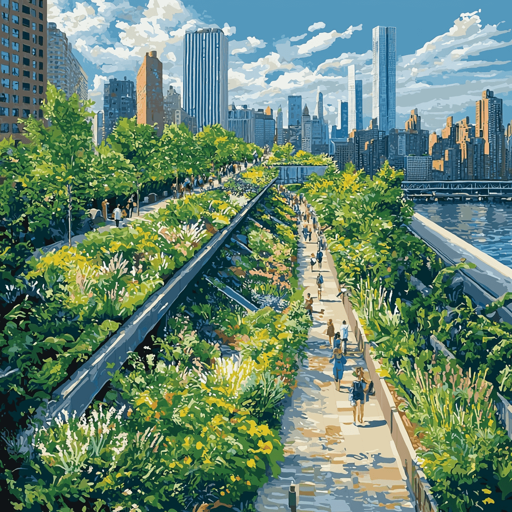 High Line Park Paint By Color