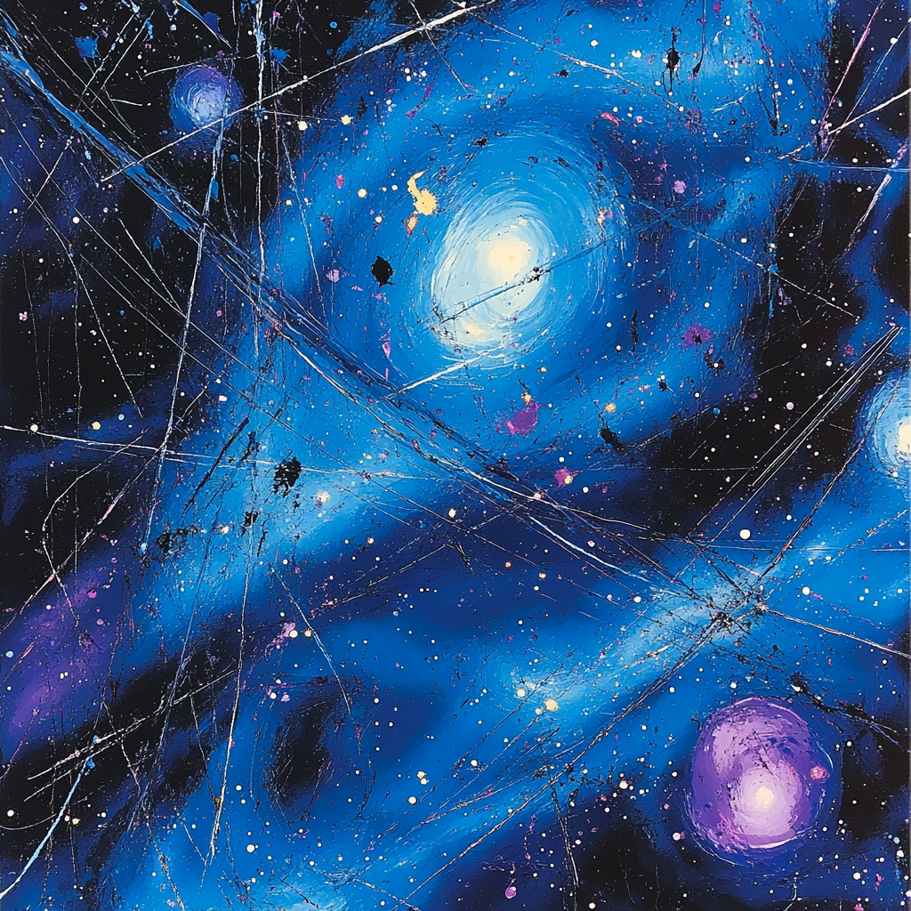 Jackson Pollock Inspired Cosmic Motion paint by number