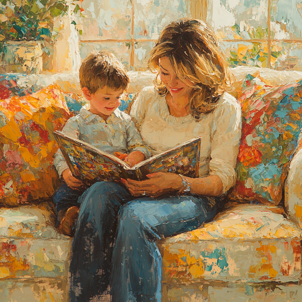 Cuddling On The Couch Painting Number Kit