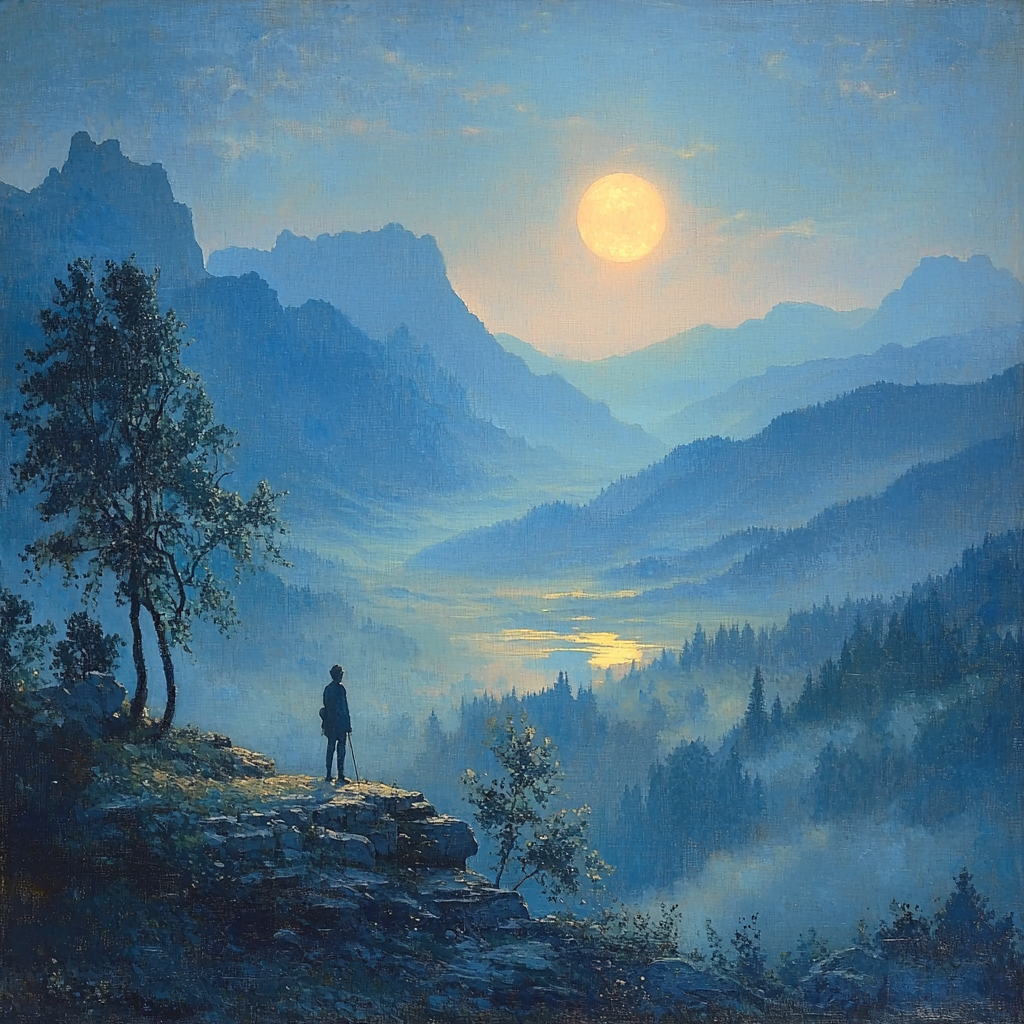 Caspar David Friedrich Inspired Nocturnal Harmony Painting Number Kit