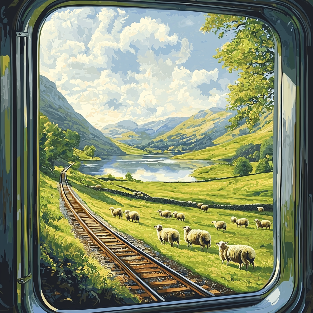 Rural Train Journey DIY Paint By Numbers