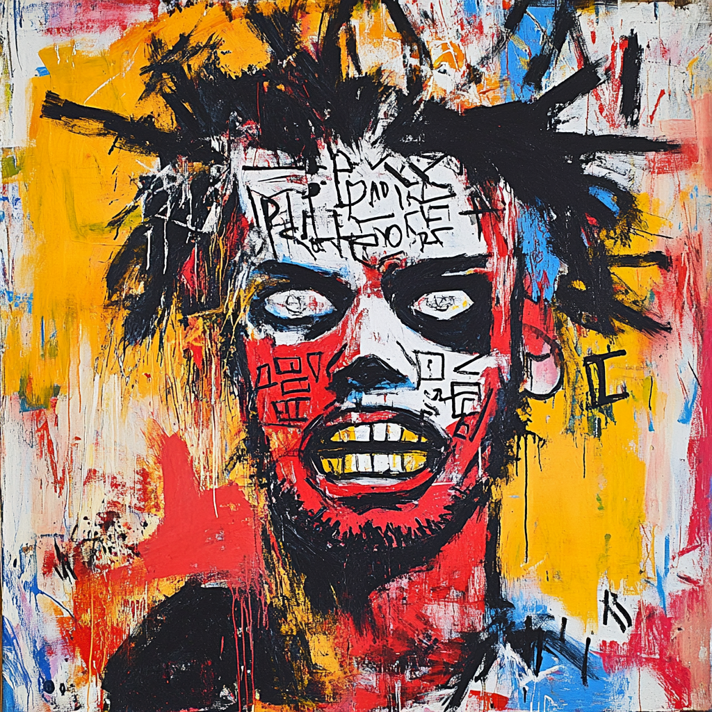 Jean-Michel Basquiat Inspired Street Art Portrait Painting by numbers kit