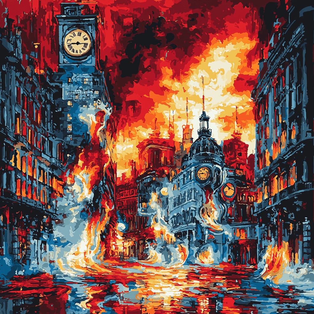 Salvador Dali Inspired Fantastical Metropolis Dreamscape Numbered Painting Kits