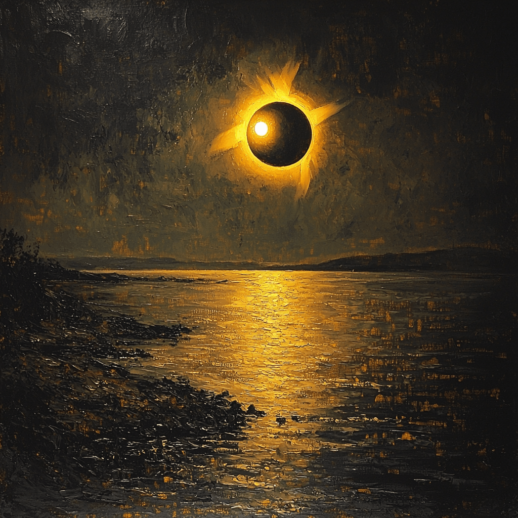 Edvard Munch Inspired Dreamy Solar Eclipse Paint By Numbers Art