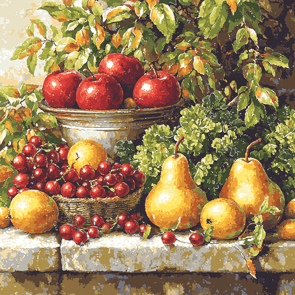 Jean-Baptiste-Siméon Chardin Inspired Summer's Bounty Painting Number Kit
