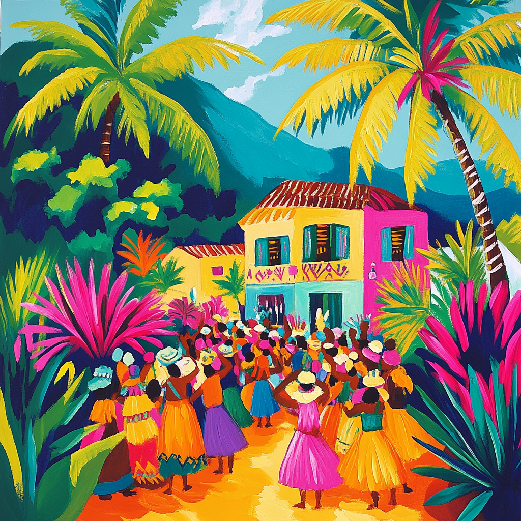 Gauguin Inspired Island Festival Paint by numbers art