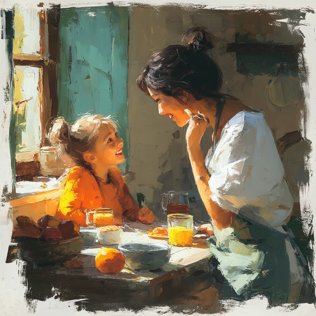 Morning Routine Together Painting Number Kit