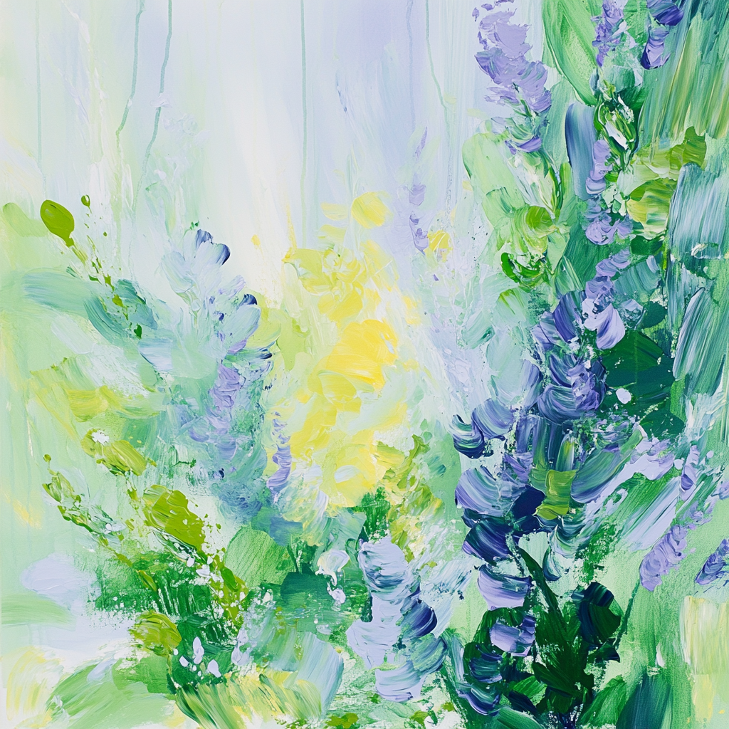 Jackson Pollock Inspired Verdant Pulse Of Spring Veils Paint by numbers kits