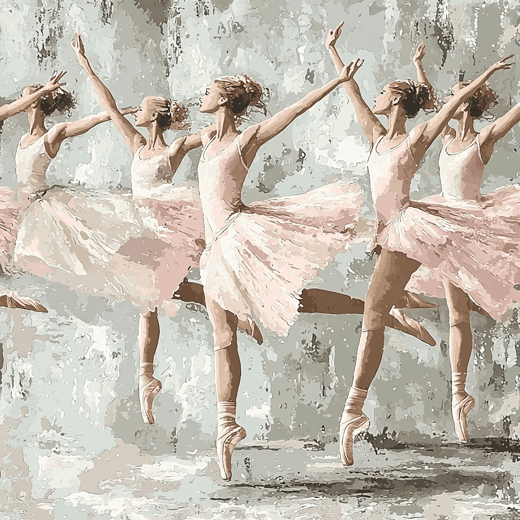 Edgar Degas Inspired Timeless Dancers Number Painting