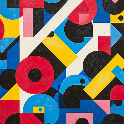 Kazimir Malevich Inspired Colorful Geometry Paint By Number