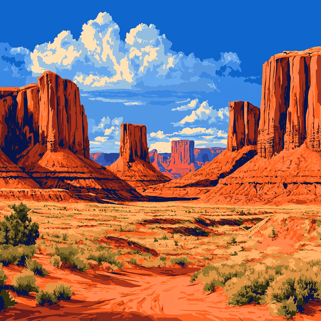 Sedona Red Rocks Paint By Color