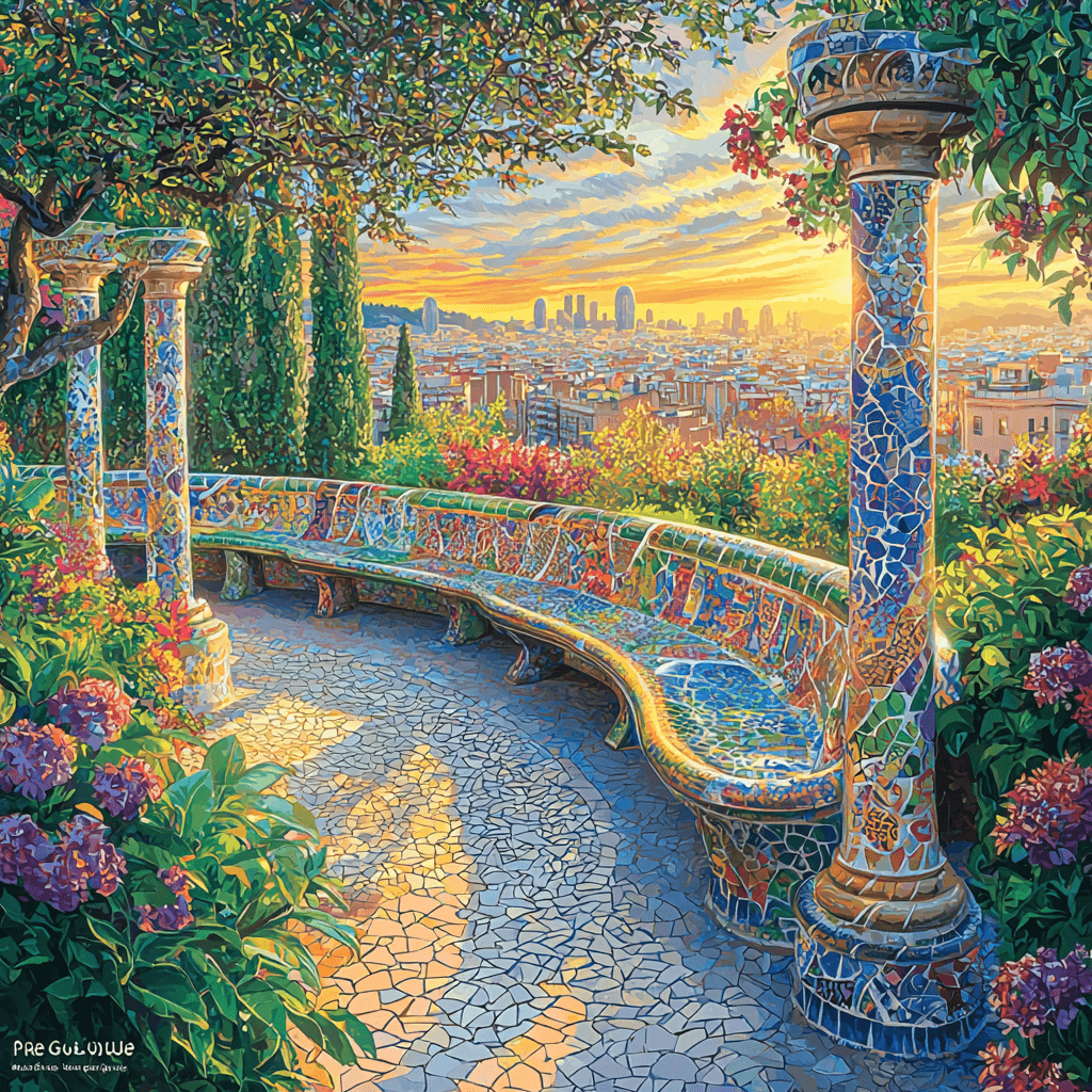 Gaudi's Park Güell - Barcelona Paint By Numbers