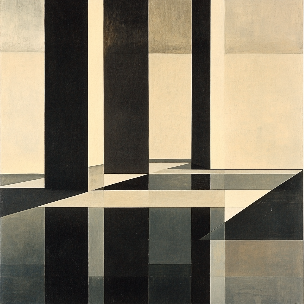 Kazimir Malevich Inspired Monochromatic Geometry Numbered Painting Kits