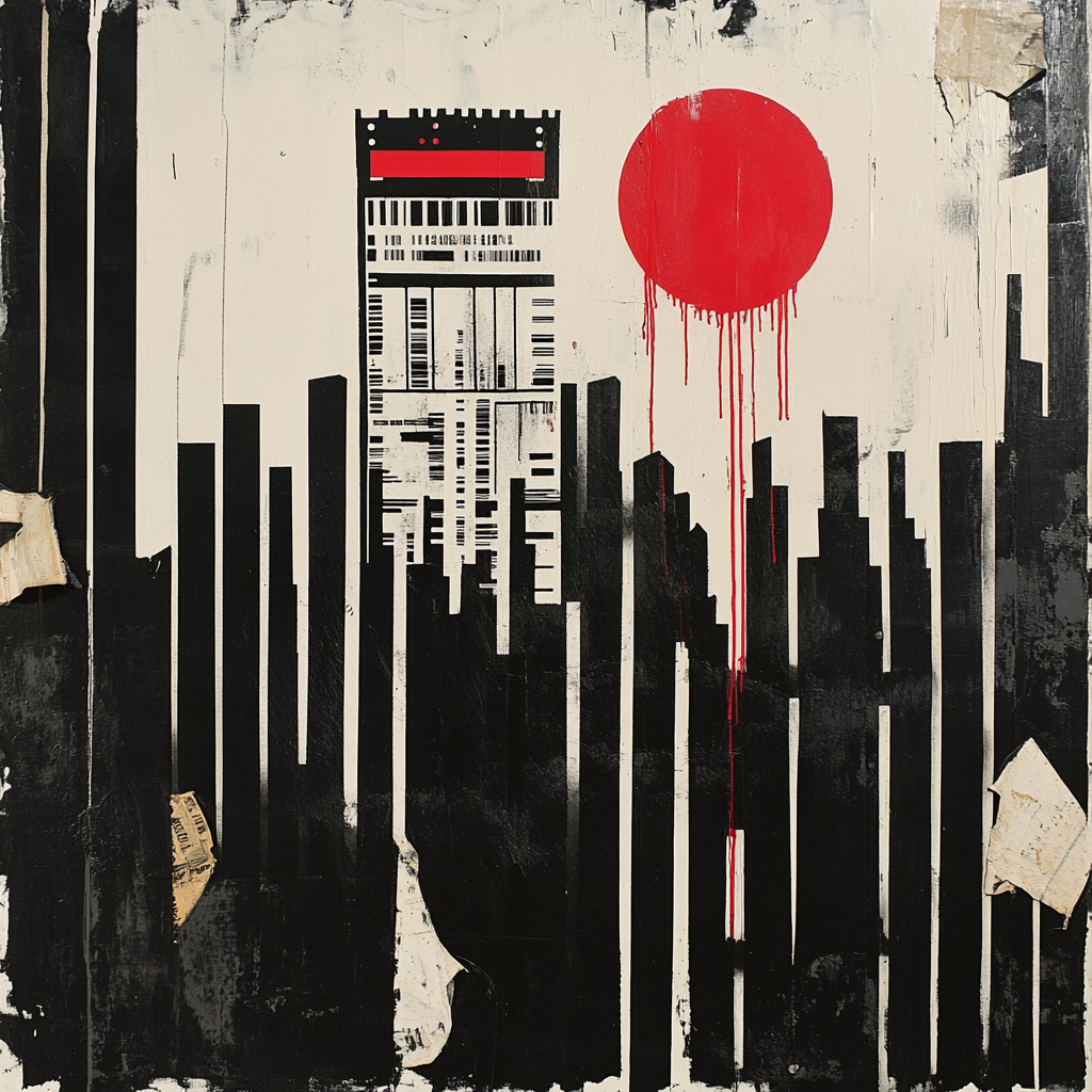Banksy Inspired Capitalism Barcode Paint by numbers art