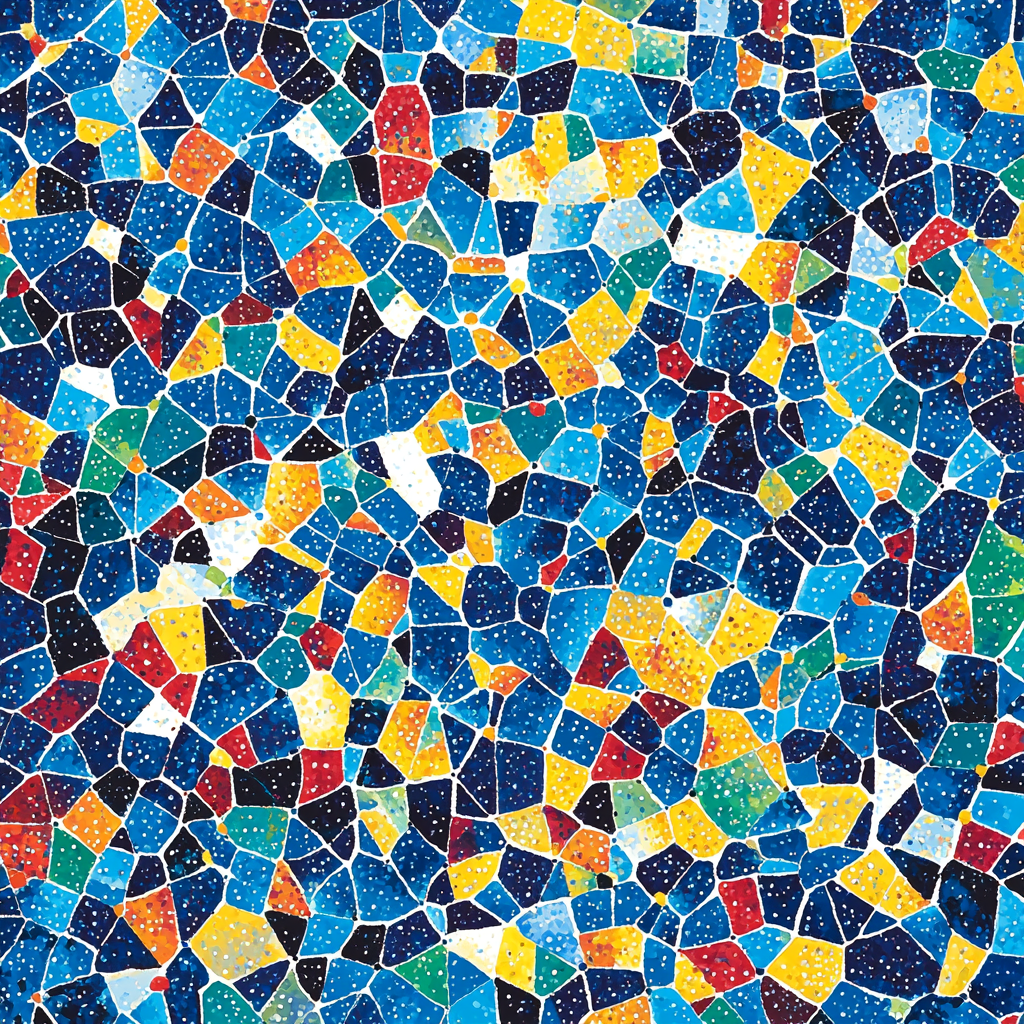 Georges Seurat Inspired Dynamic Geometric Dreamscape Painting Number Kit