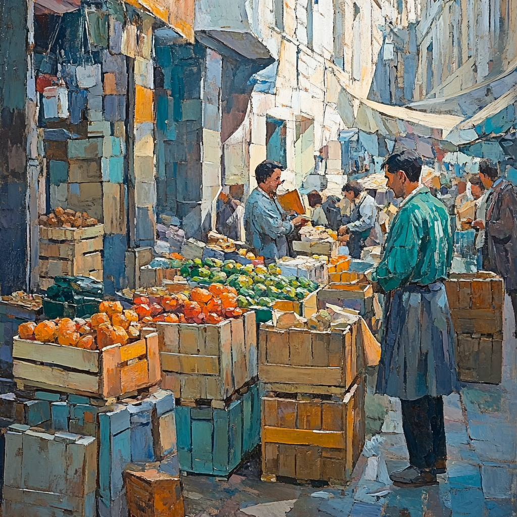 Picasso Inspired Market Cubes DIY paint by numbers