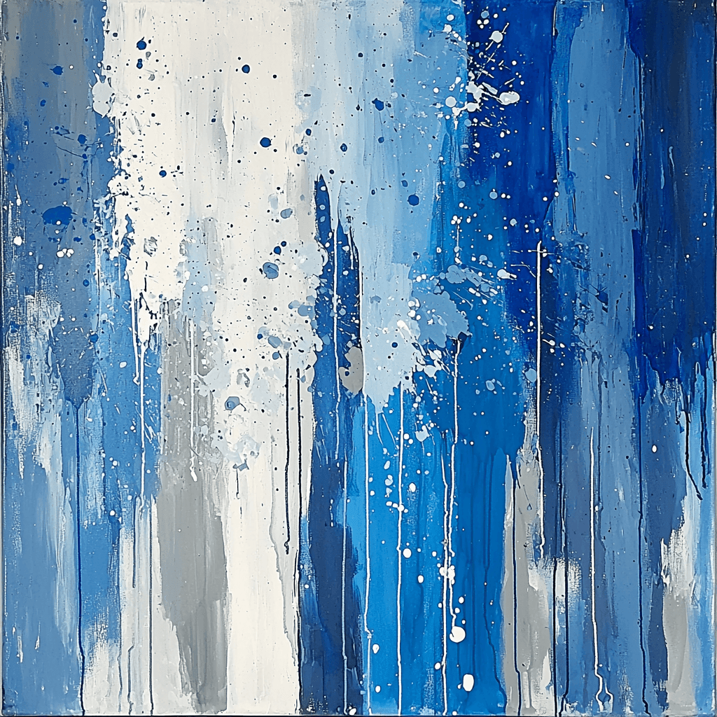 Jackson Pollock Inspired Abstract Rain Paint By Color