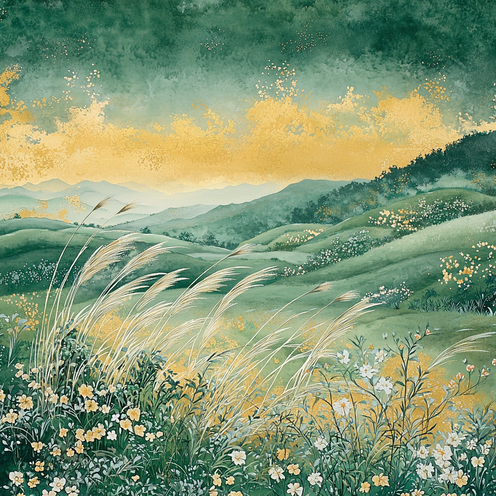 Hiroshige Inspired Windswept Fields Paint By Number