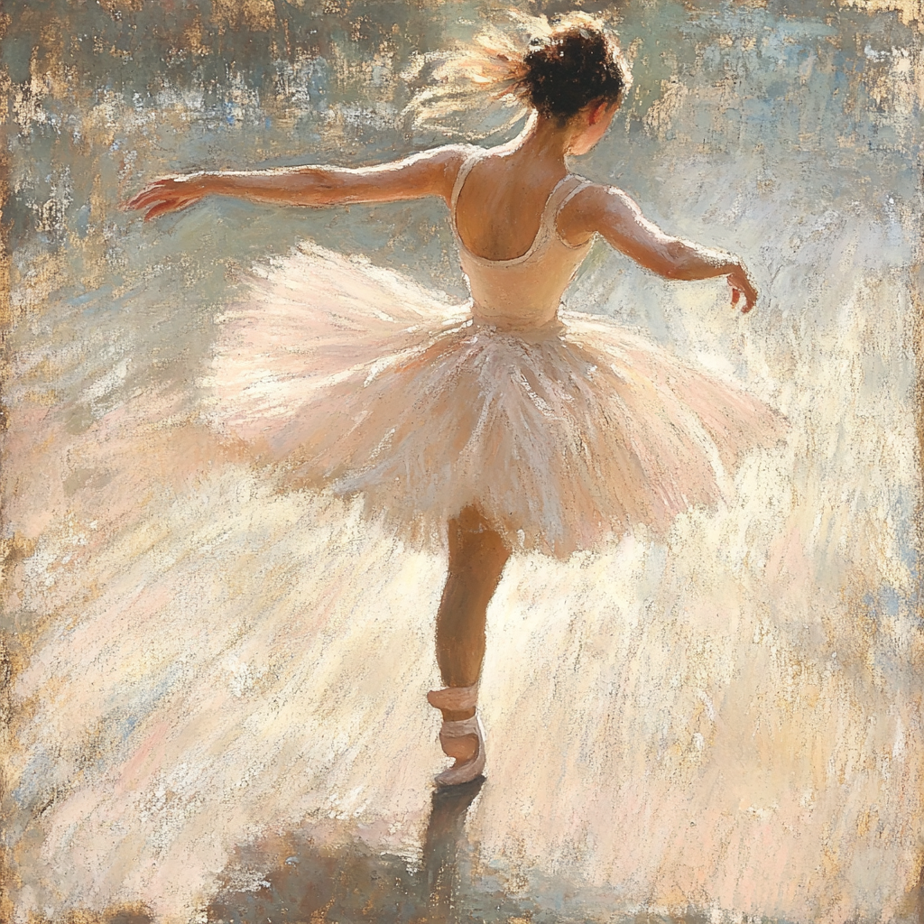 Edgar Degas Inspired Ballet Dancer Stretching paint by numbers