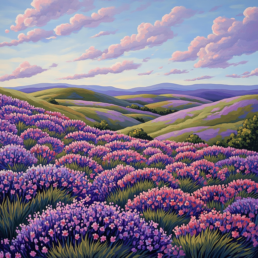 J. E. H. MacDonald Inspired Meadow Of Rhythmic Wildflowers paint by numbers