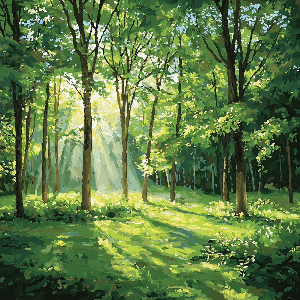 John Constable Inspired Forest Of Tranquility Number Painting