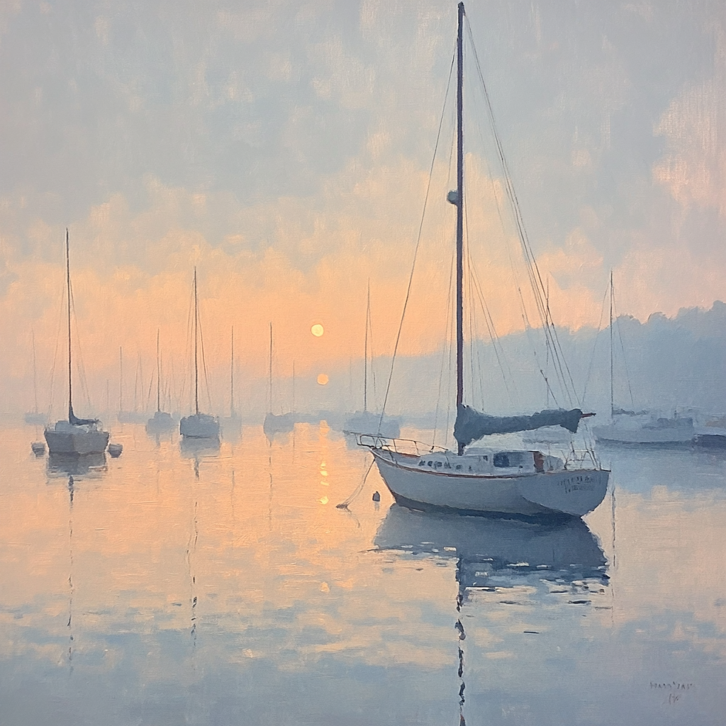 Claude Monet Inspired Morning Harbor Painting by numbers kit